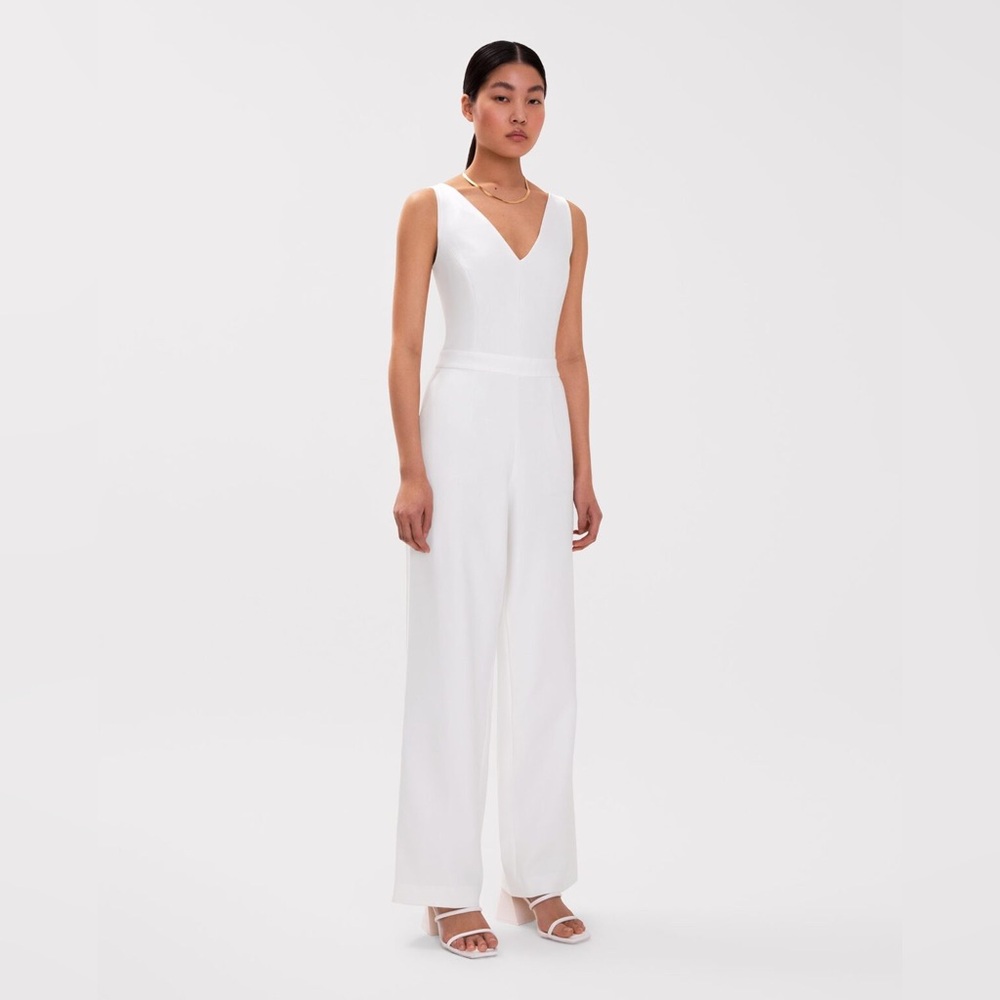 IVY & OAK $350 PAULINA JUMPSUIT WHITE
